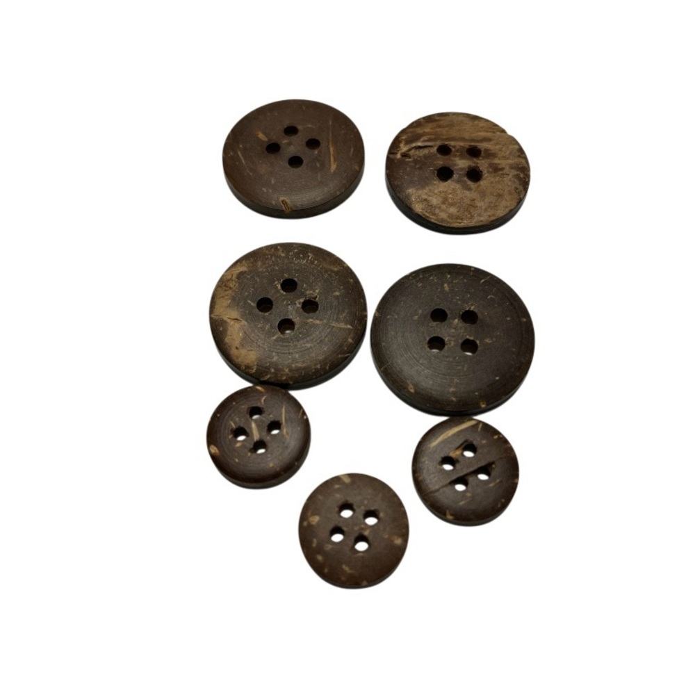 Coconut Shell Buttons. - Picture 2 of 3